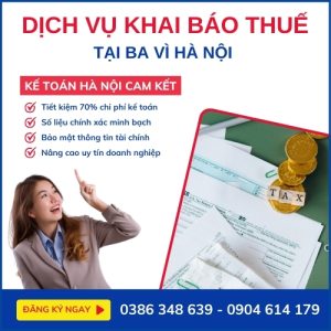 Dịch Vụ Khai Báo Thuế Tại Ba Vì Hà Nội Chuyên Nghiệp Uy Tín