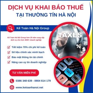 Dịch Vụ Khai Báo Thuế Tại Thường Tín Hà Nội Chuyên Nghiệp Uy Tín