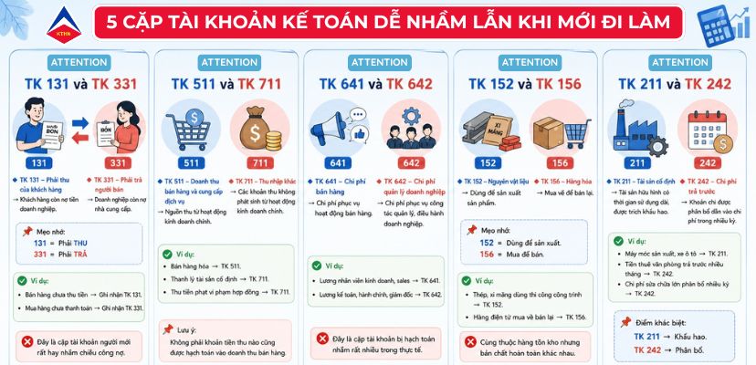 5 Cap Tai Khoan Ke Toan De Nham Lan Khi Moi Di Lam